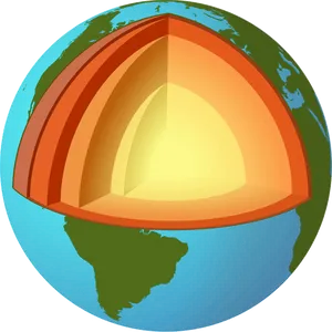 Earth Internal Structure Illustration PNG image