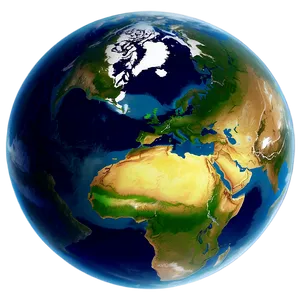 Earth North Pole View PNG 06112024 PNG
