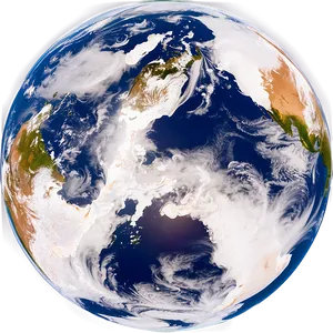 Earth South Pole View PNG 06112024 PNG