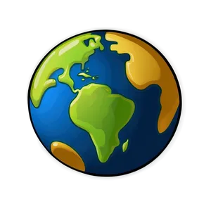 Earth With Flag Cartoon Png 78 PNG image