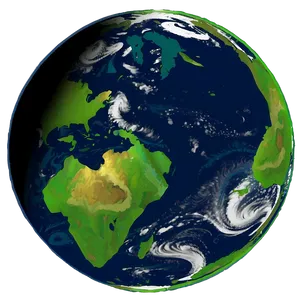 Earth With Moon Cartoon Png Bjq81 PNG image