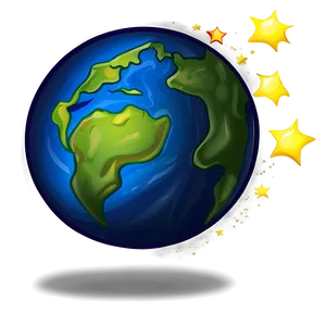 Earth With Sun Cartoon PNG Jhl82 PNG