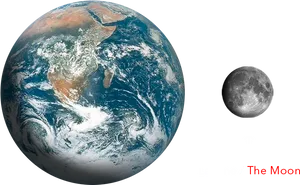 Earthand Moon View PNG image