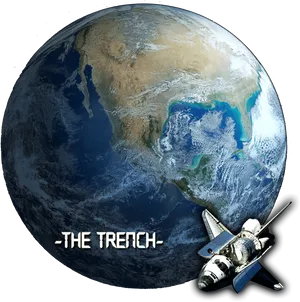 Earthand Space Shuttle The Trench PNG image