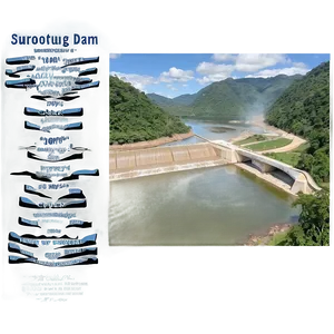 Earthfill Dam And Surroundings PNG 79