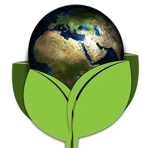 Earthin Green Leaves Concept PNG image