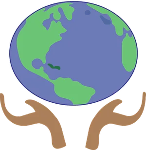 Earthin Hands Graphic PNG image