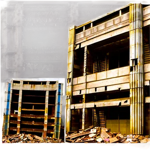 Earthquake Damaged Building Png 06212024 PNG image