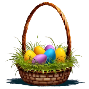 Easter Basket Grass PNG Wcm49 PNG