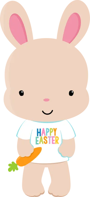 Easter Bunny Cartoon Holding Carrot.png PNG image