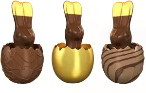 Easter Bunny Chocolate Eggs PNG image