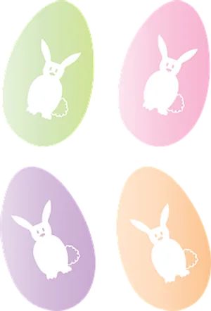 Easter Bunny Eggs Graphic PNG image