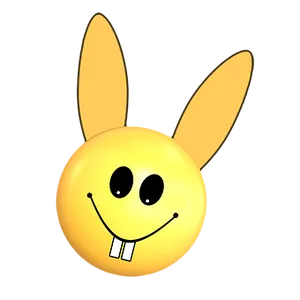 Easter Bunny Emoji Smile PNG image