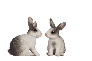 Easter Bunny Figurines PNG image