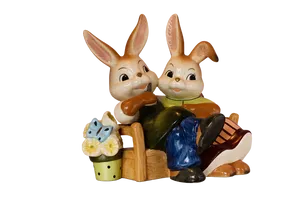 Easter Bunny Figurines Celebration
