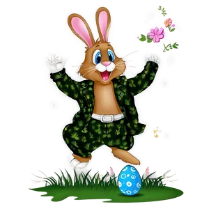 Easter Bunny Hopping PNG Sen34 PNG