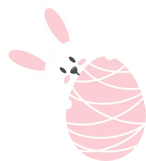 Easter Bunny Hugging Egg.png PNG image
