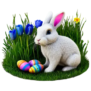 Easter Bunny In Garden Png 41 PNG image