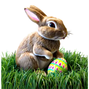 Easter Bunny In Grass Png 05232024 PNG image