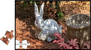 Easter Bunny Puzzle Unfinished PNG image