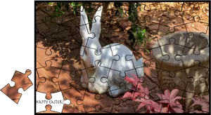 Easter Bunny Puzzle Unfinished