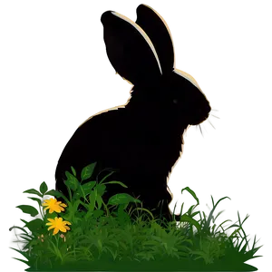 Easter Bunny Silhouette PNG 80