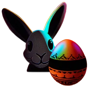 Easter Bunny Silhouette PNG Thp86
