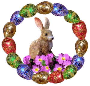 Easter Bunnyand Decorative Eggs Wreath.png