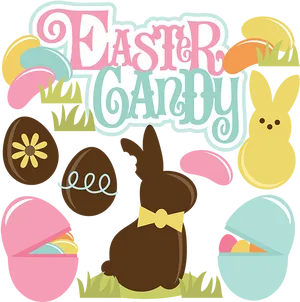 Easter Candy Celebration Graphic PNG image