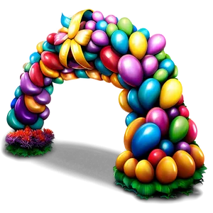 Easter Celebration Balloon Arch PNG Eia84 PNG