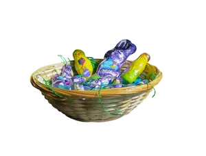 Easter Chocolate Bunniesin Basket