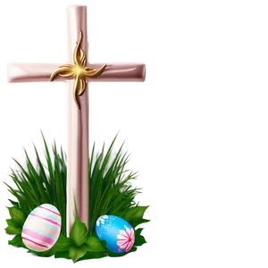 Easter Cross Religious PNG 05212024
