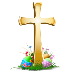 Easter Cross Religious PNG Drt96