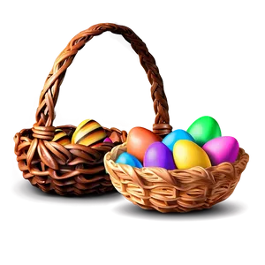 Easter Egg Basket PNG Cdb