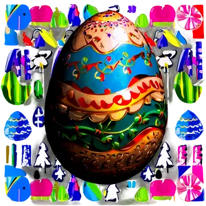 Easter Egg Border PNG Tik10
