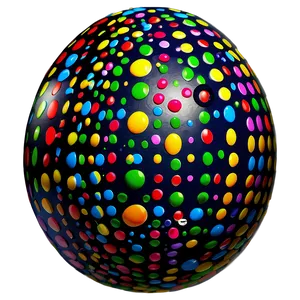 Easter Egg Dotted PNG Cwn PNG