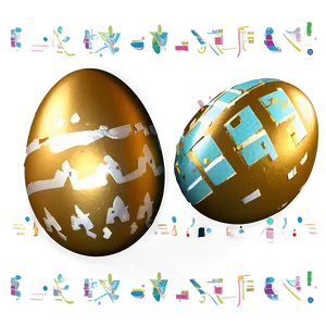 Easter Egg Gold PNG 3