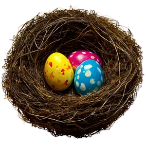 Easter Egg Nest PNG Gah