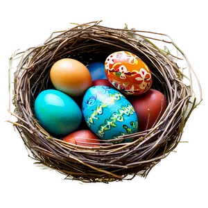 Easter Egg Nest PNG Gra79