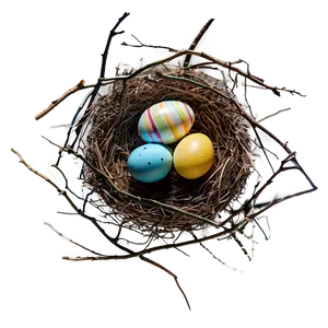 Easter Egg Nest PNG Upc65
