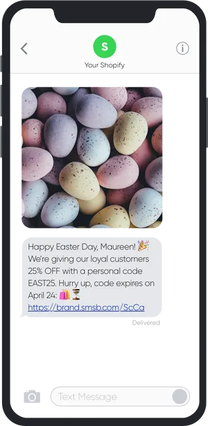 Easter Egg Promotion Smartphone Display PNG image