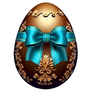 Easter Egg With Bow PNG 05252024