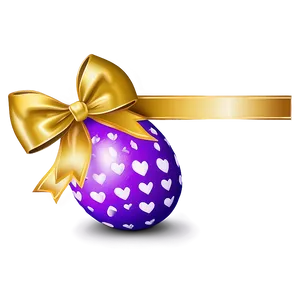 Easter Egg With Bow PNG Wqu83