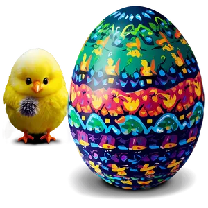 Easter Egg With Chicks PNG 05252024 PNG