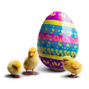 Easter Egg With Chicks PNG Mbj PNG
