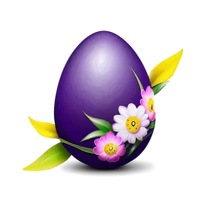 Easter Egg With Flowers Png Erv PNG image