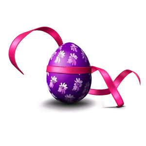 Easter Egg With Ribbon Png 05252024 PNG image