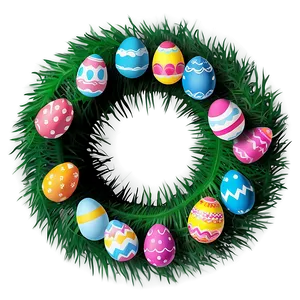 Easter Egg Wreath PNG 7