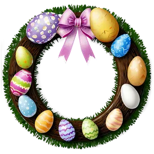 Easter Egg Wreath PNG Mqq