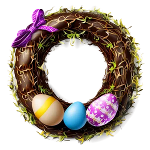 Easter Egg Wreath PNG Nem